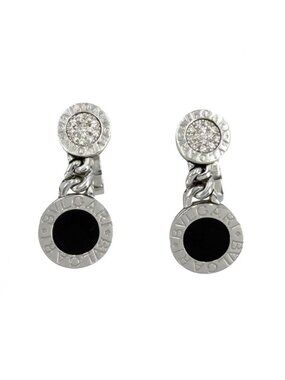 Bvlgari Earrings 18k WG White Gold Diamond